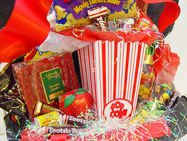 Cinema Snack Spectacular Gift Basket contents