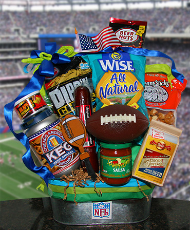 Football Theme Gift Basket